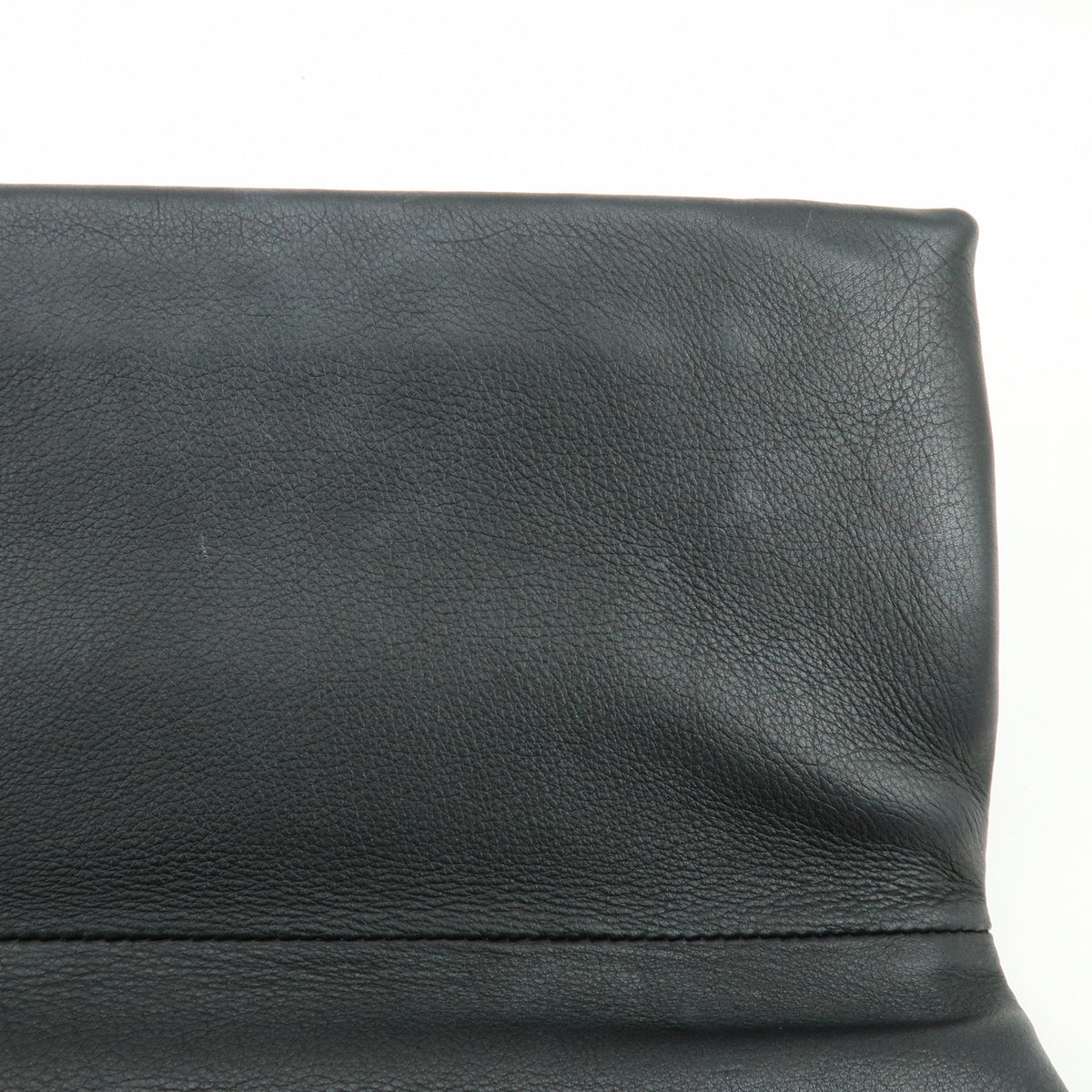 CHANEL Boy Chanel Chevron Calfskin Clutch Bag Black Silver