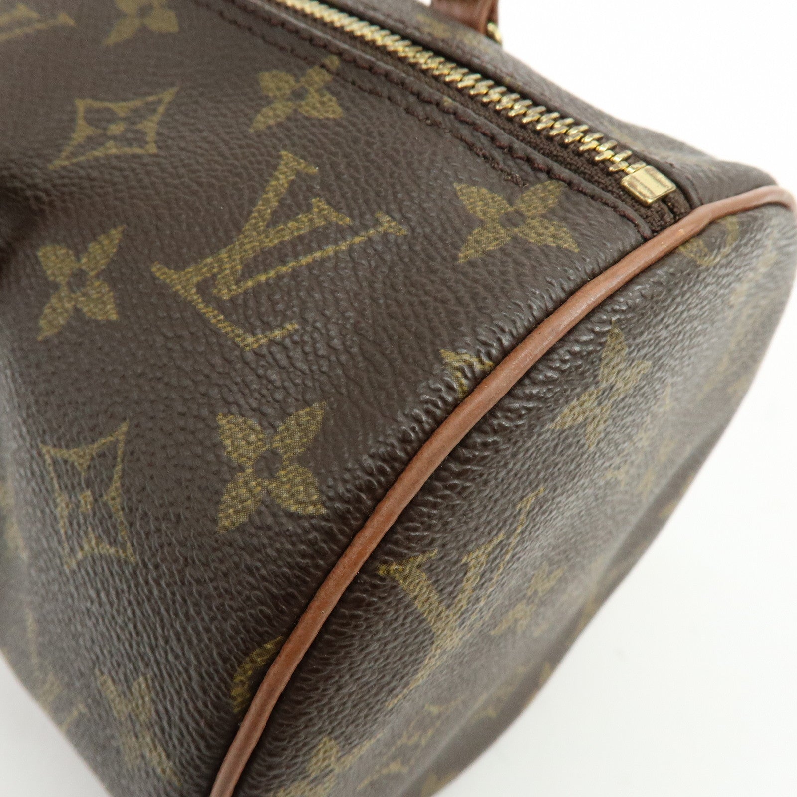 Louis Vuitton Monogram Papillon 30 Hand Bag Old Style Brown M51365