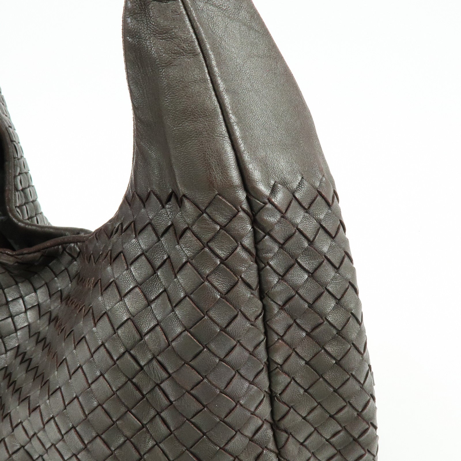 BOTTEGA VENETA Intrecciato Campana Leather Shoulder Bag 124864