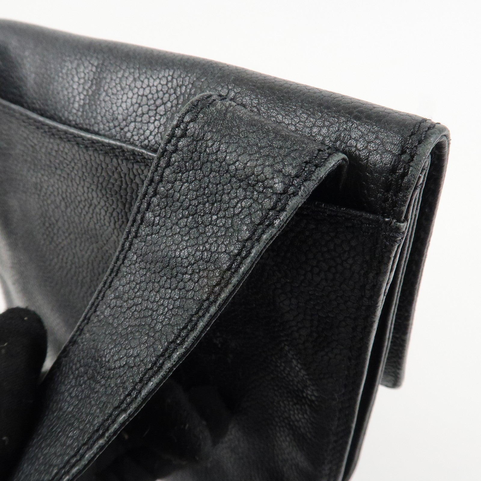 CHANEL COCO Mark Caviarskin Shoulder Bag Crossbody Bag Black Used