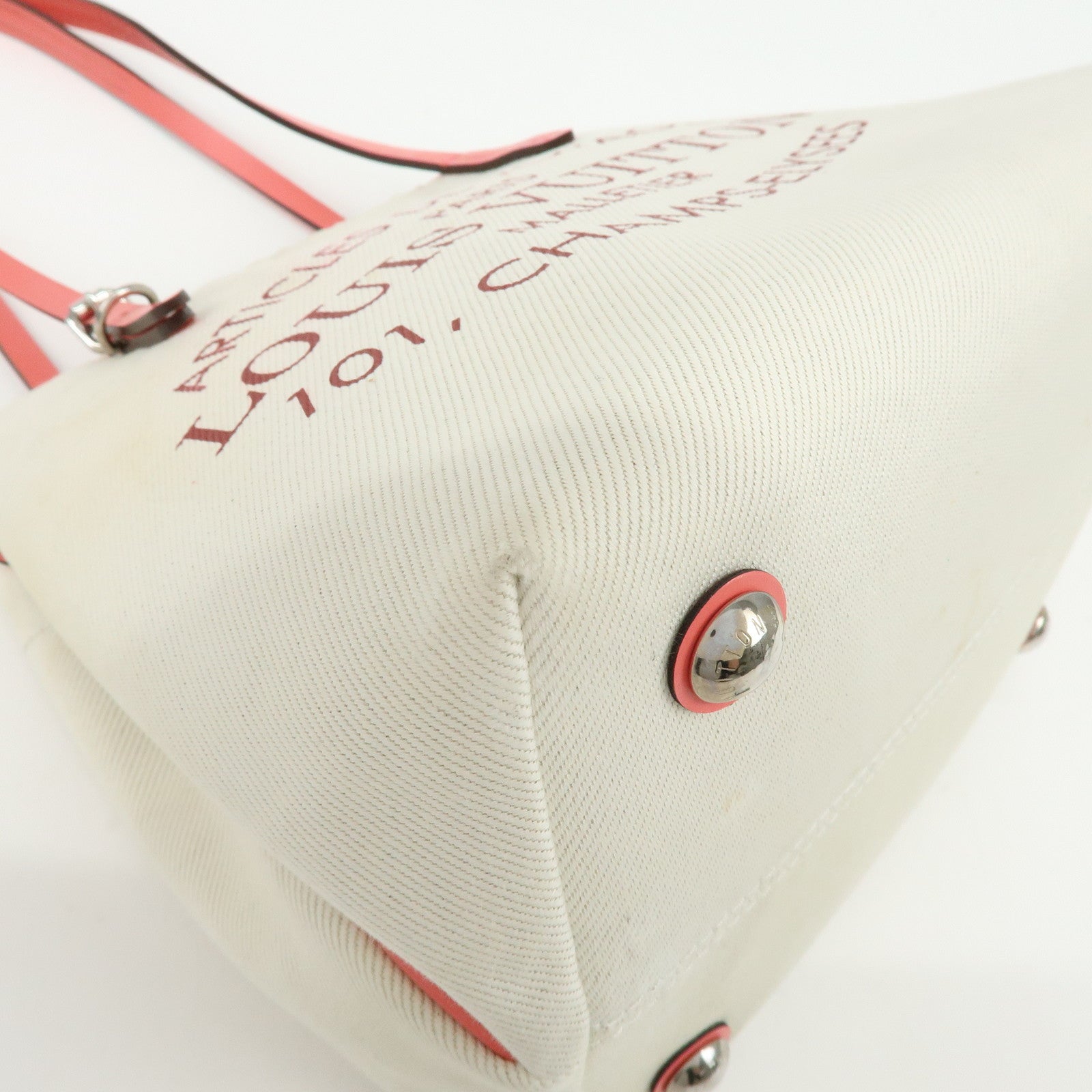Louis Vuitton Canvas Leather Cabas PM Hand Bag Corail M94505