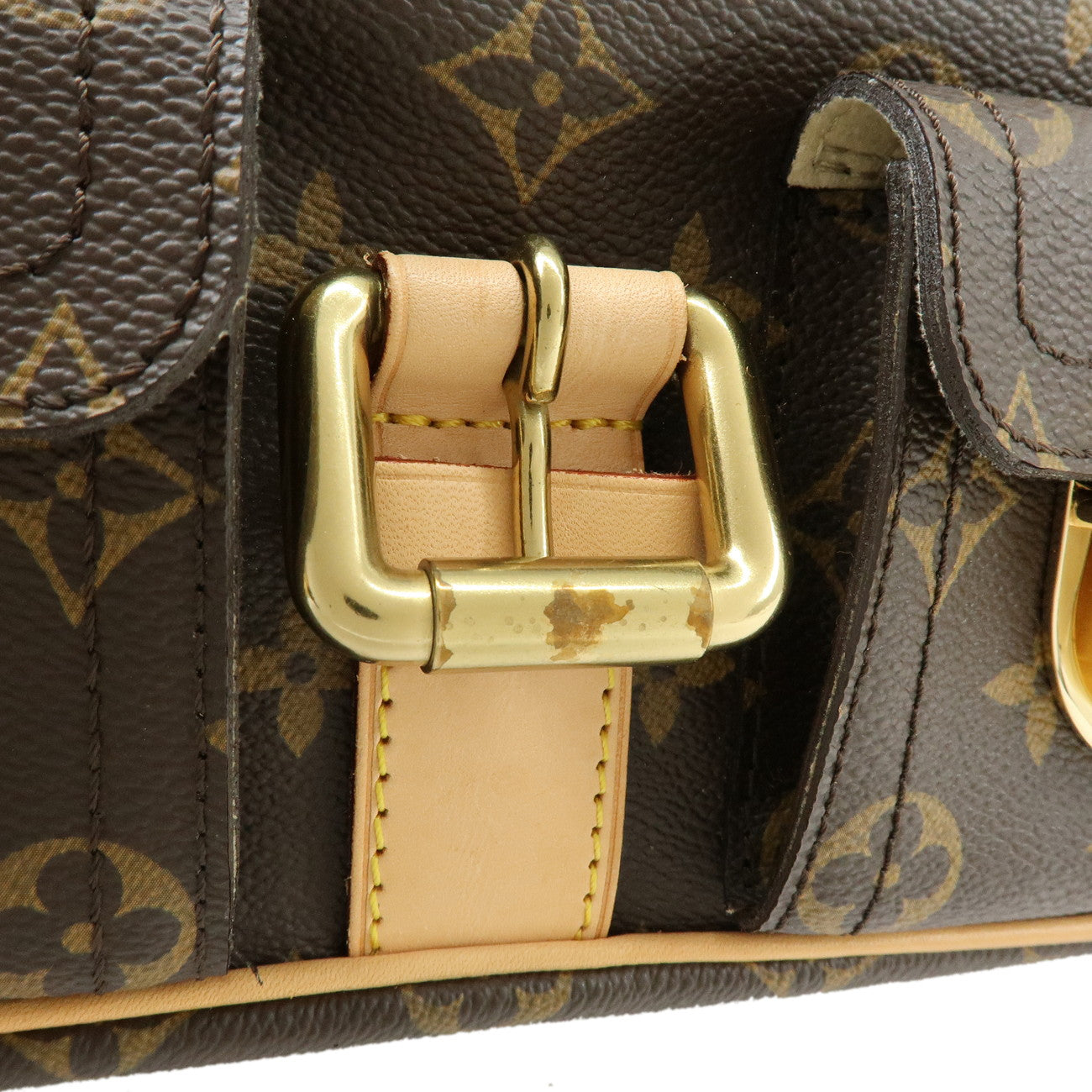 Louis Vuitton Monogram Hudson PM Shoulder Bag Brown M40047