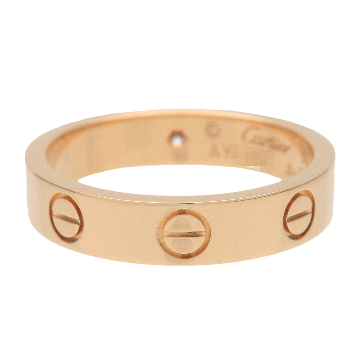 Cartier Mini Love 1P Diamond Ring K18 750YG #50 US5.25 EU50 HK11