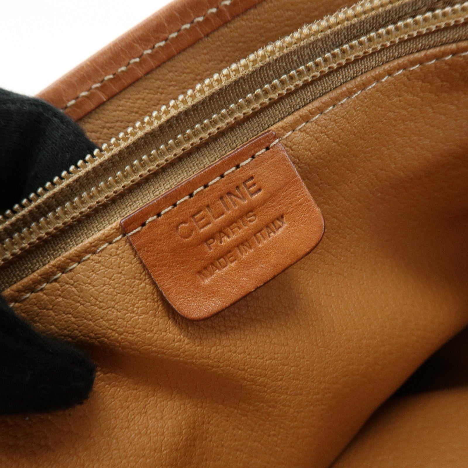 CELINE Macadam PVC Leather Tote Bag Hand Bag Brown