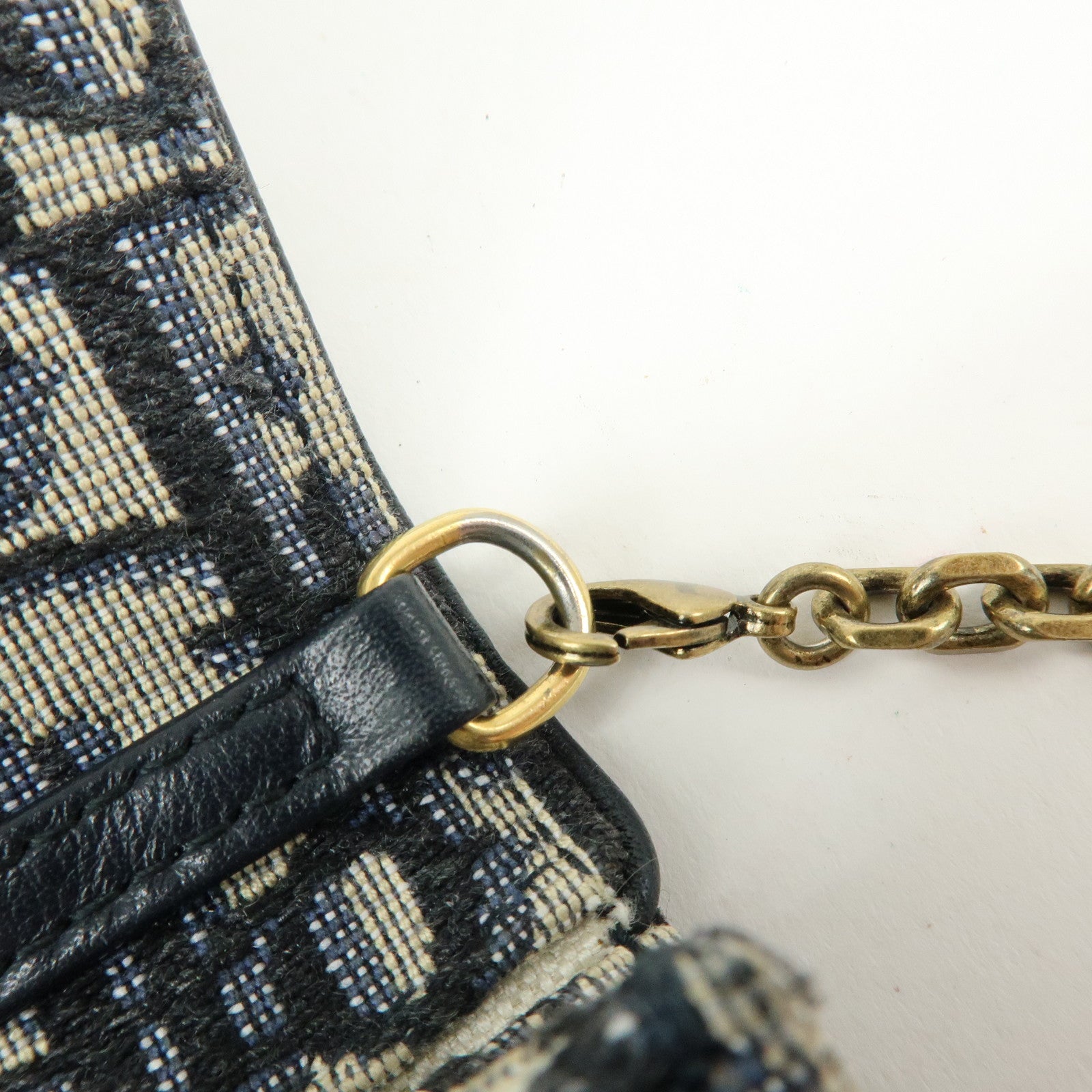 Christian Dior Oblique Jacquard Leather Vertical Saddle Shoulder Pouch