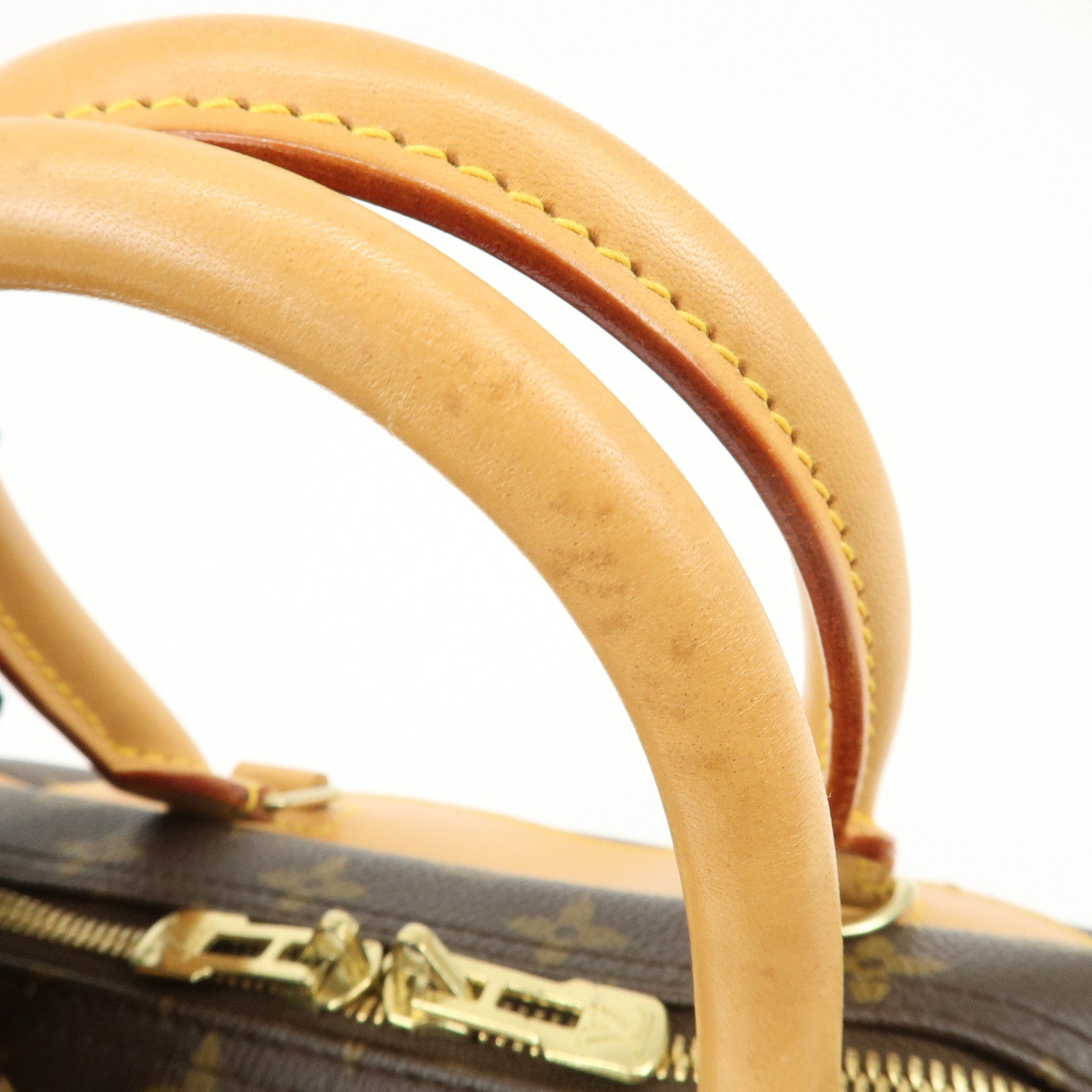 Louis Vuitton Monogram Deauville Hand Bag Brown M47270 Used