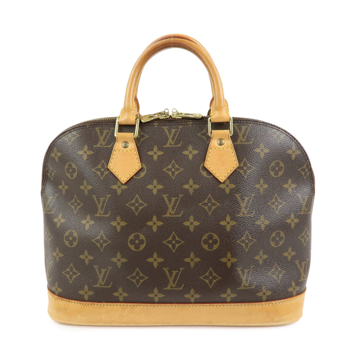 Louis Vuitton Monogram Alma PM Canvas Leather Hand Bag Brown M51130