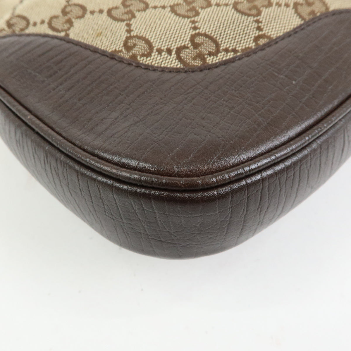 GUCCI Sherry GG Canvas Leather Shoulder Bag Hand Bag Brown 130779