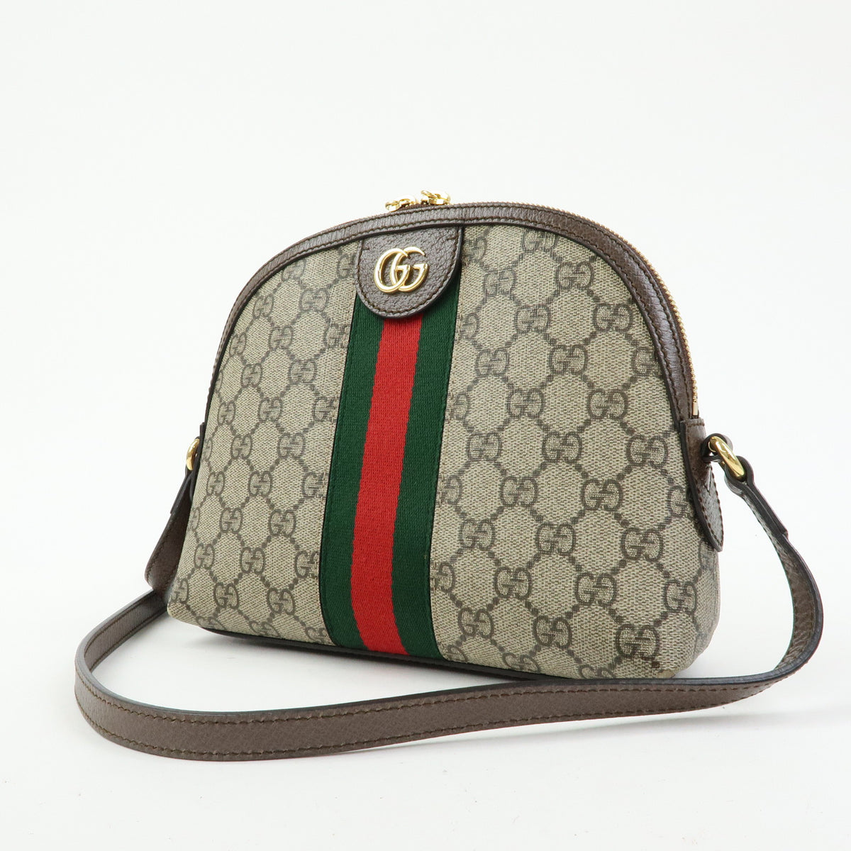 GUCCI Ophidia Sherry Double G GG Supreme Leather Shoulder Bag 499621
