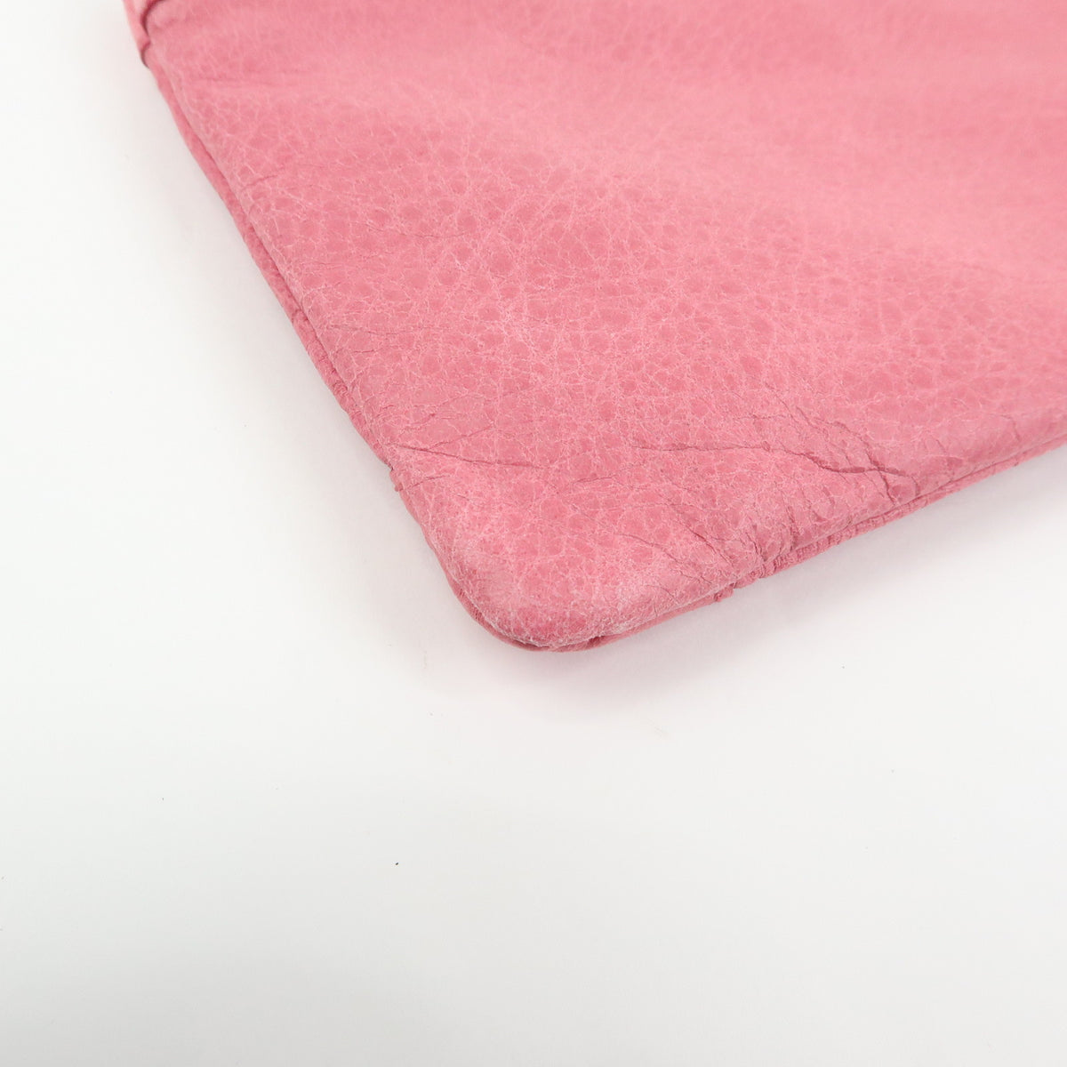 BALENCIAGA Classic Leather Mini Pouch Coin Purse Pink 130783