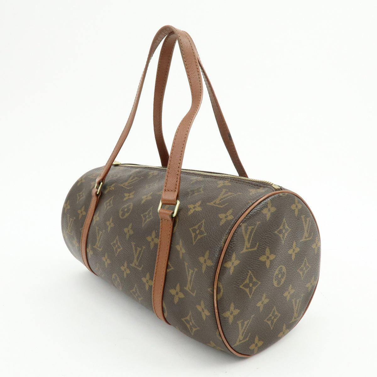 Louis Vuitton Monogram Papillon 30 Hand Bag Brown M51365