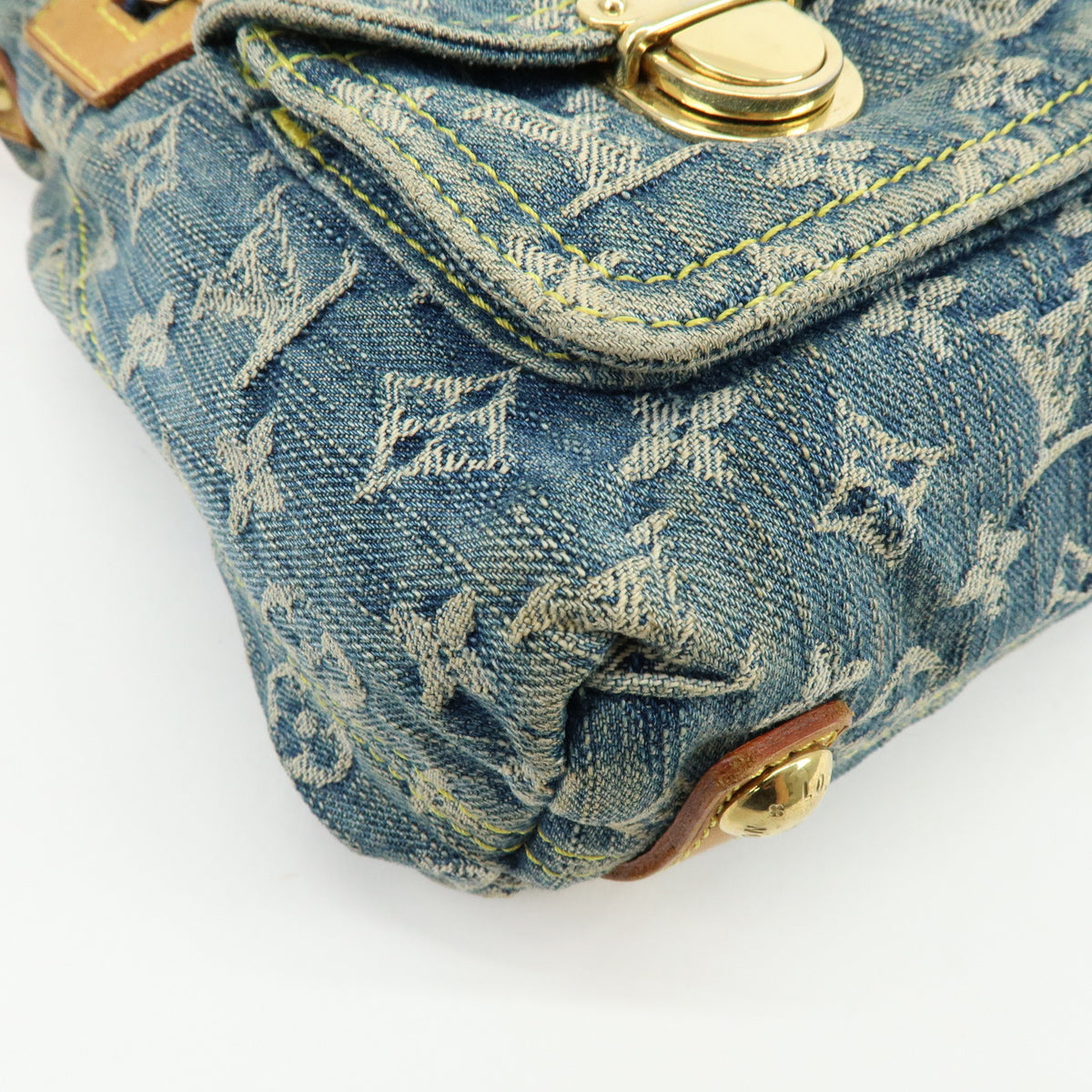 Louis Vuitton Monogram Denim Baggy PM 2Way Bag Shoulder Bag M95049