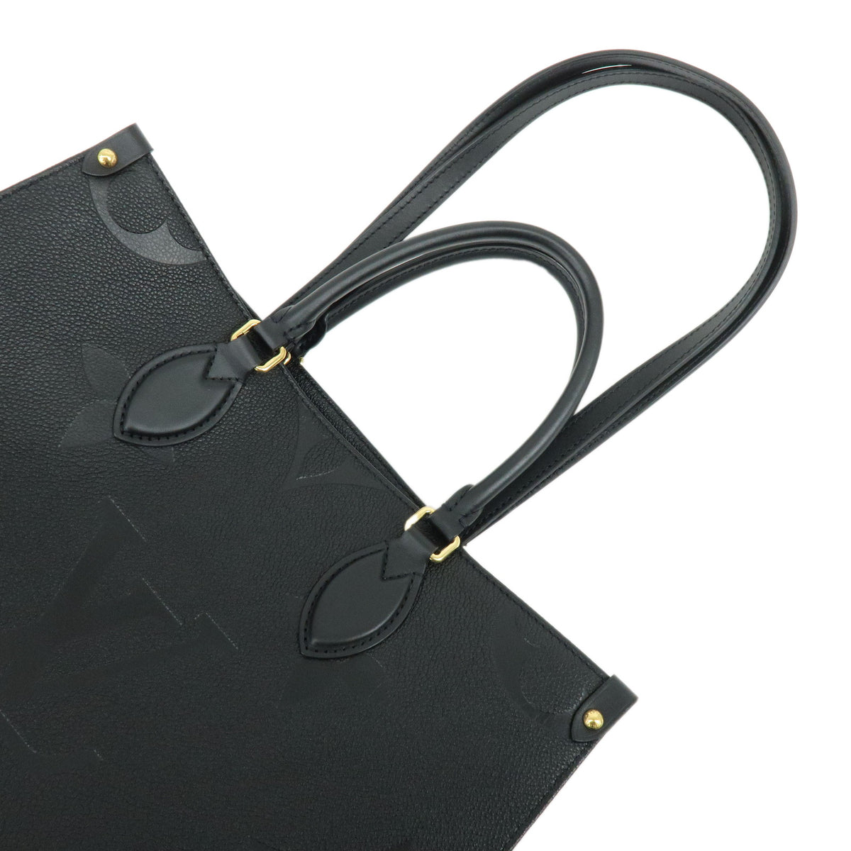 Louis Vuitton Monogram Empreinte On The Go MM Hand Bag Noir M45595
