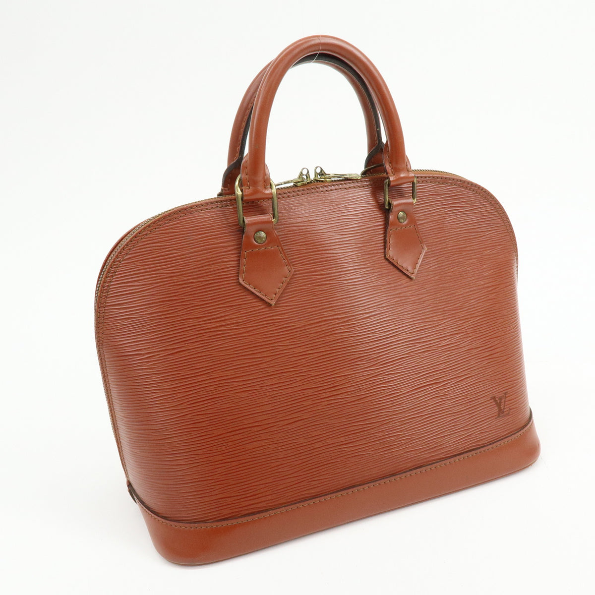 Louis Vuitton Epi Alma PM Leather Hand Bag Kenya Brown M52143