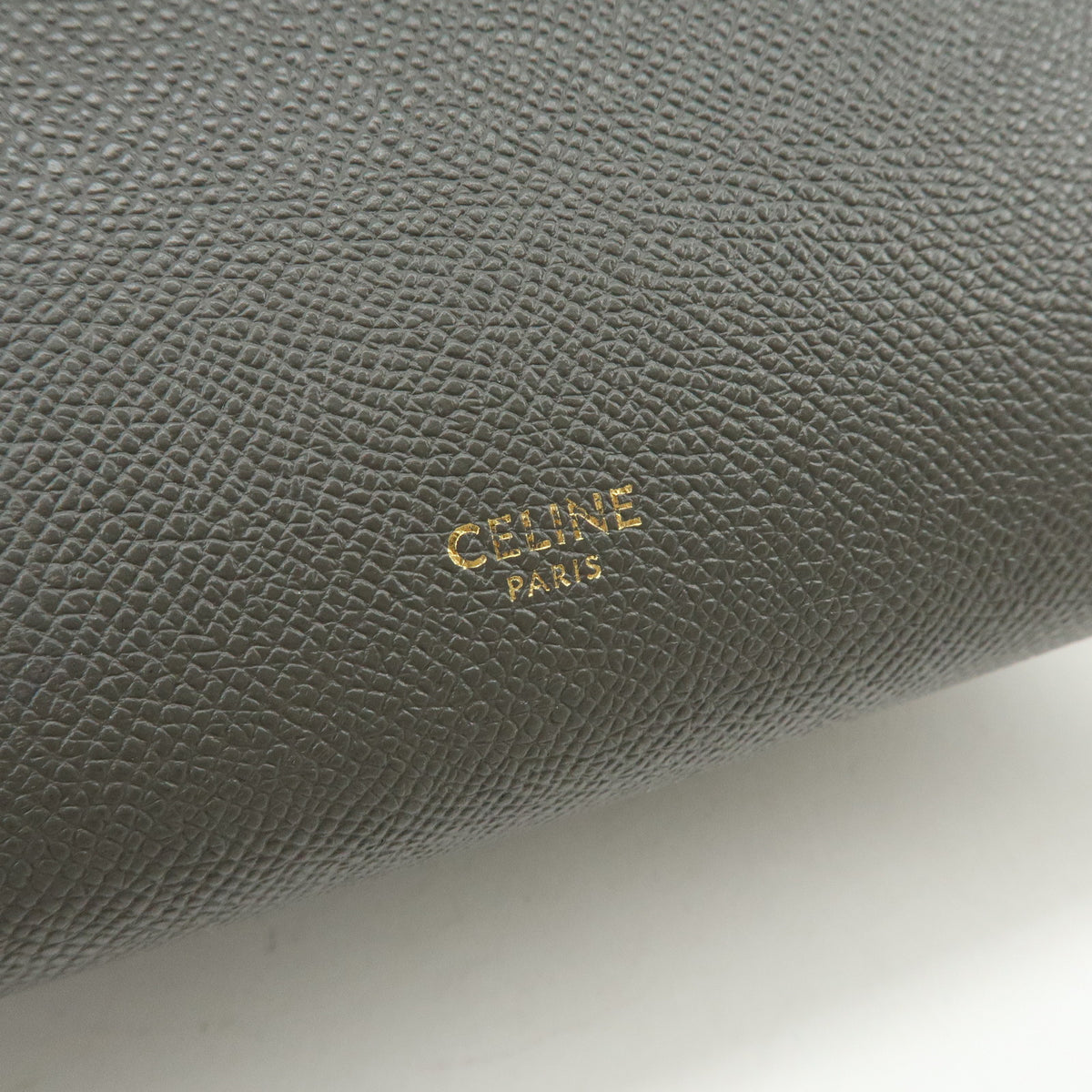 CELINE Belt Bag Small Calf Leather 2WAY Bag Hand Bag Shoulder Bag Gray