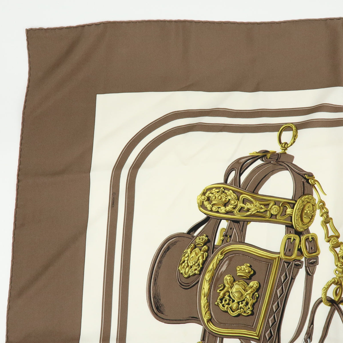 HERMES Carre 90 Lot of 2 Silk 100% Scarf Touvenirs Asie BRIDES de GALA