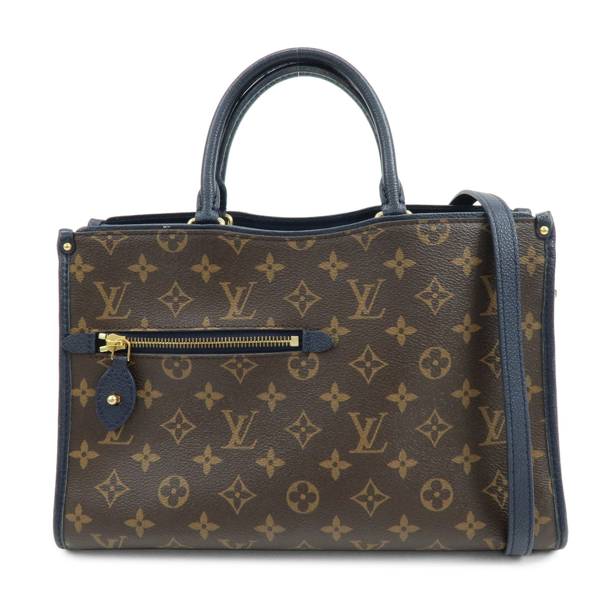 Louis Vuitton Monogram Popincourt PM 2Way Hand Bag Brown Marine M43434
