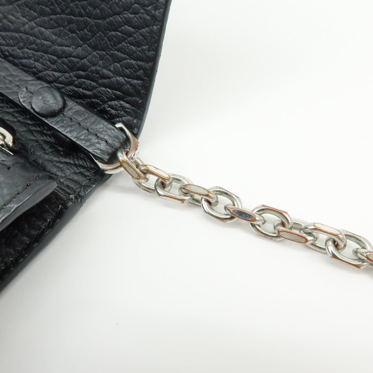 Maison Margiela Four-Stitch Leather Chain Wallet Shoulder Bag Black