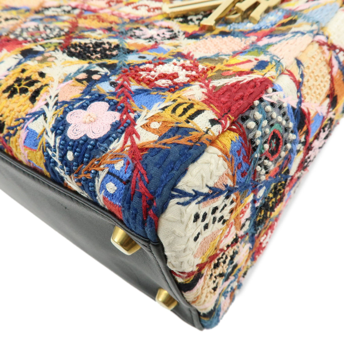 Christian Dior Lady Dior Cannage Beaded Embroidery 2Way Bag Multicolor