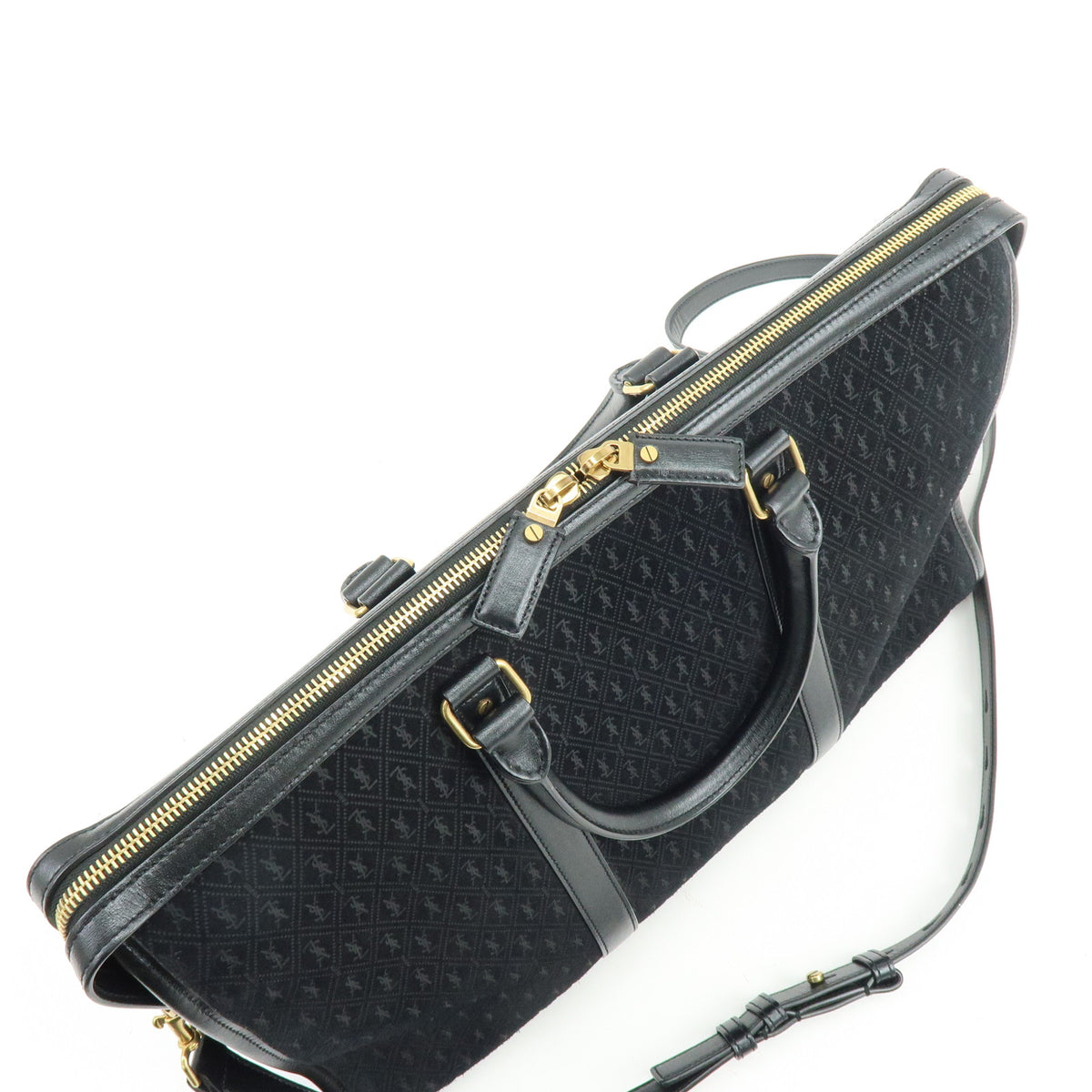 SAINT LAURENT PARIS LE MONOGRAMME Suede Leather 2Way Bag Black 578336