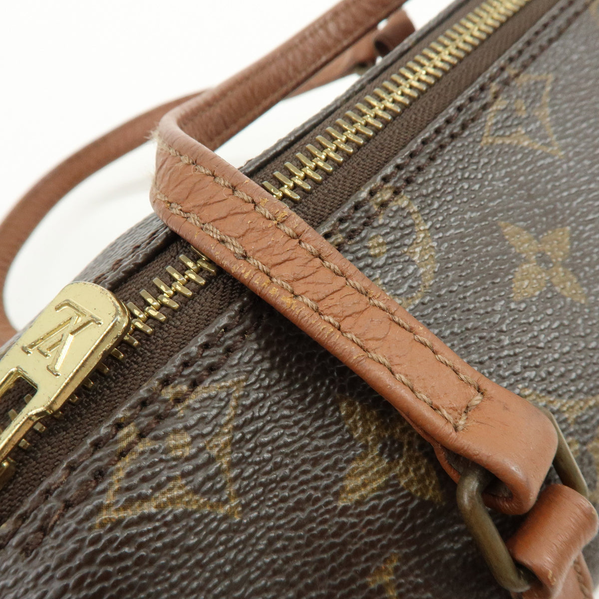 Louis Vuitton Monogram Papillon 22 Canvas Leather Hand Bag Brown M51367