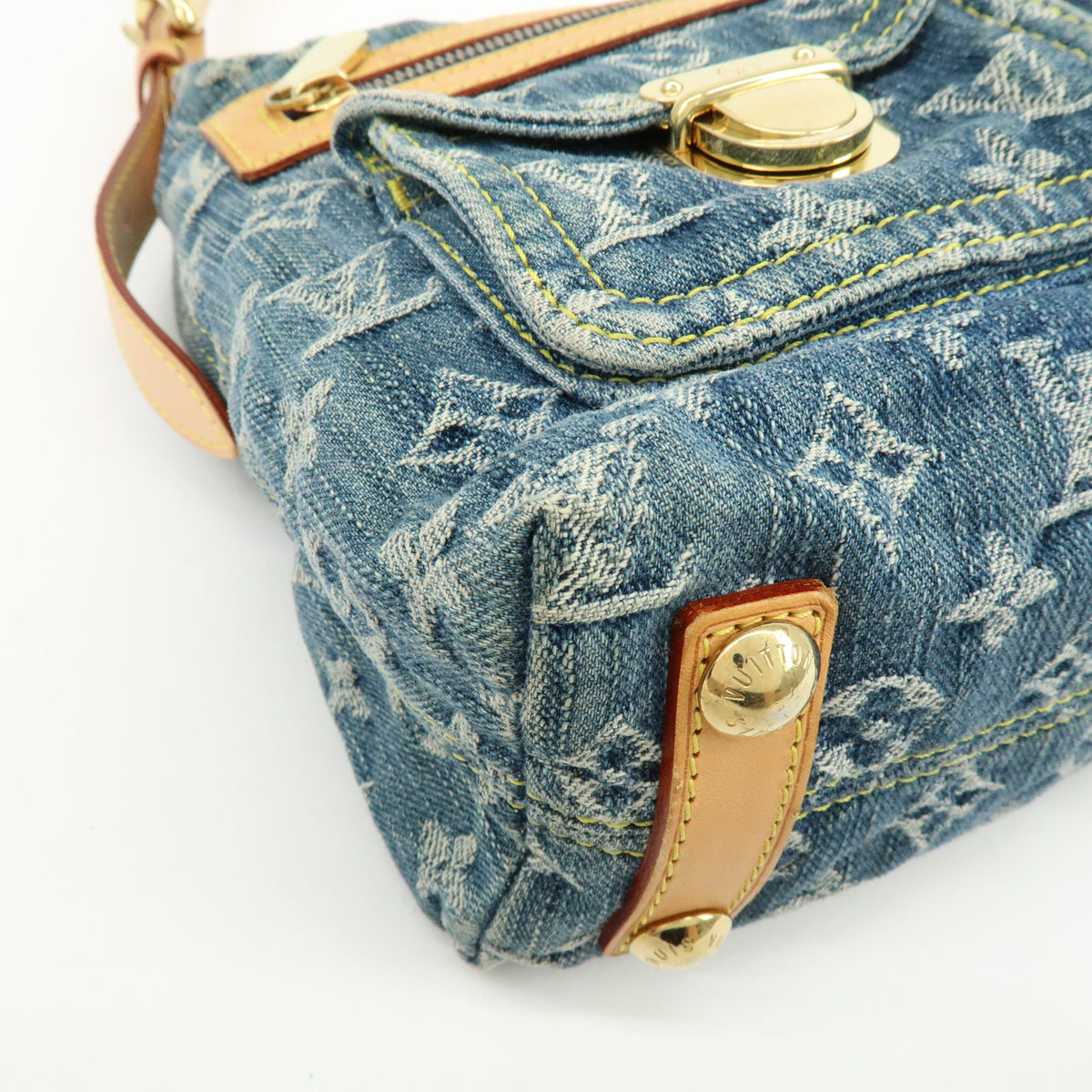 Louis Vuitton Monogram Denim Baggy PM 2Way Shoulder Bag Blue M95049 Lot