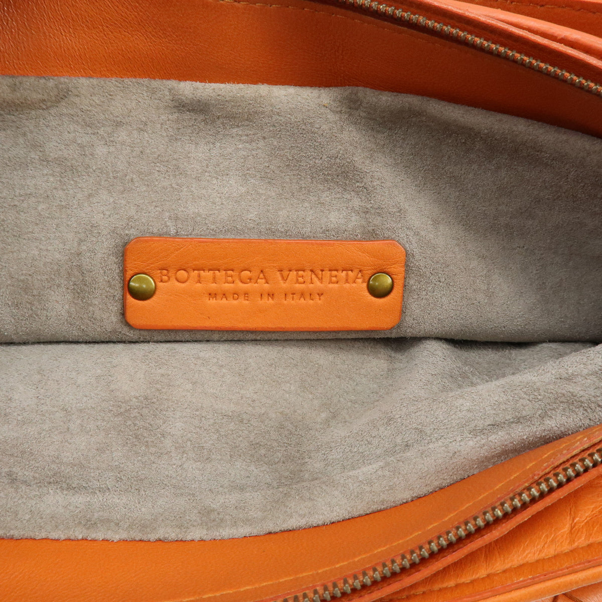 BOTTEGA VENETA Intrecciato Leather Shoulder Crossbody Bag Orange 192661