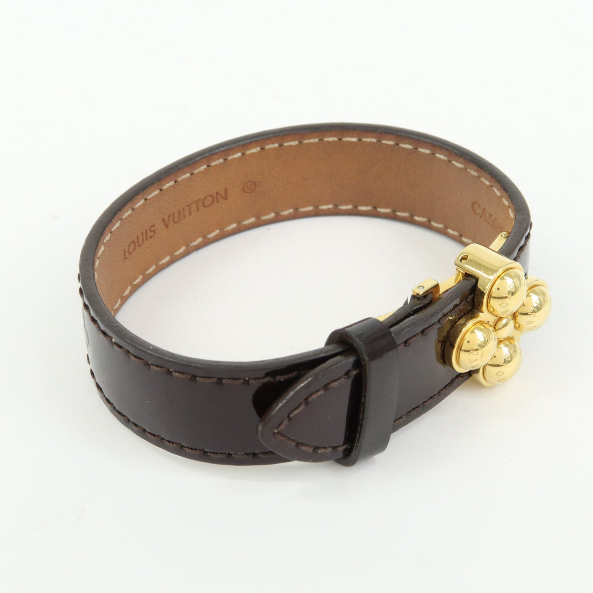 Louis Vuitton Monogram Vernis Bloom It Bracelet 17 Amarante M6602F