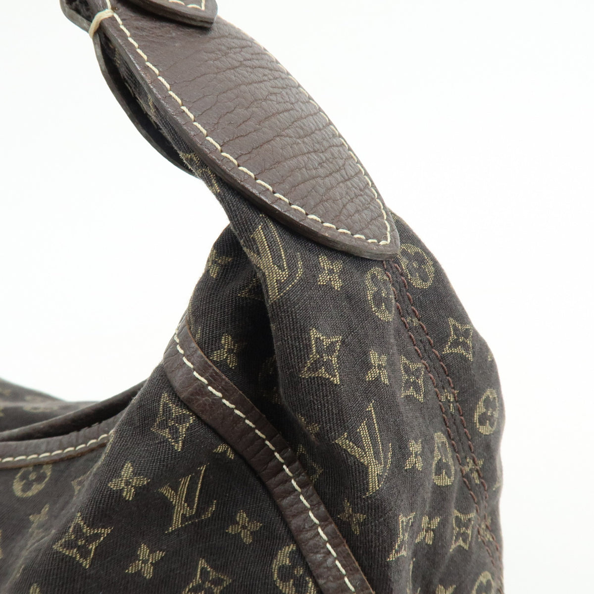 Louis Vuitton Monogram Mini Lin Manon MM Shoulder Bag Ebene M95619