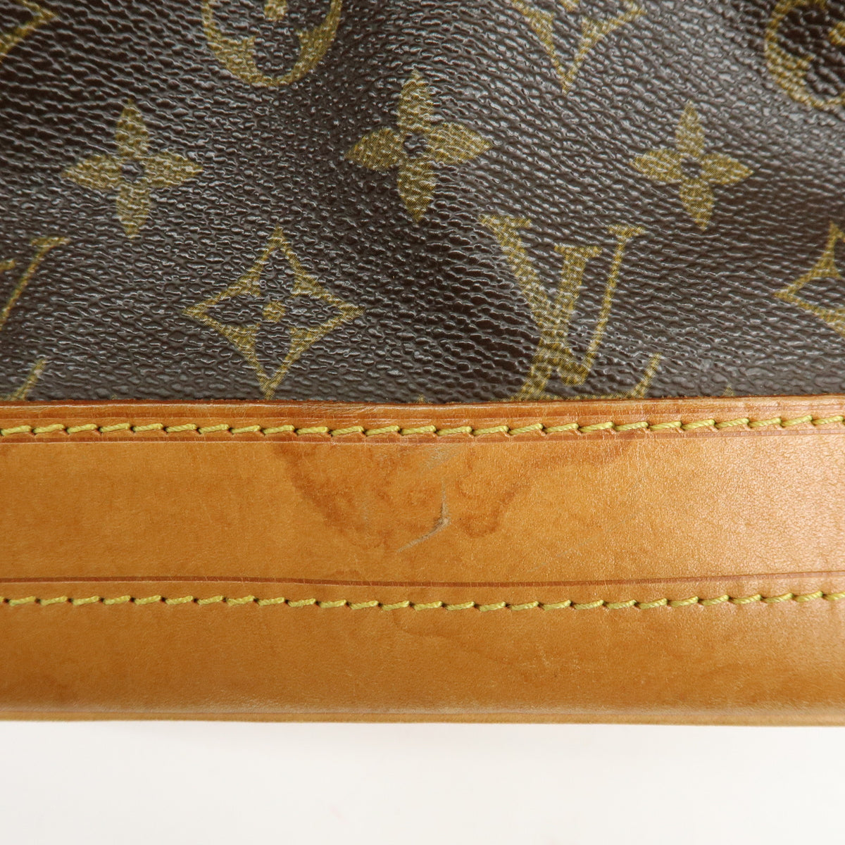 Louis Vuitton Monogram Noe Canvas Leather Shoulder Bag Brown M42224