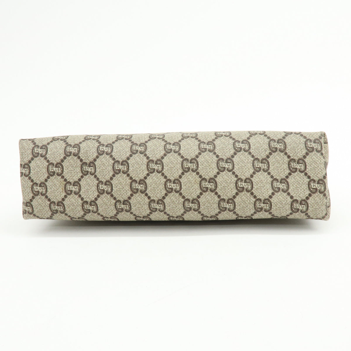 GUCCI Lot of 2 GG Plus Leather Clutch Bag Pouch Brown 39677-3/40272-8