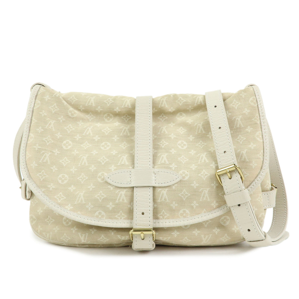 Louis Vuitton Monogram Mini Lin Saumur 30 Shoulder Bag Dune M95314