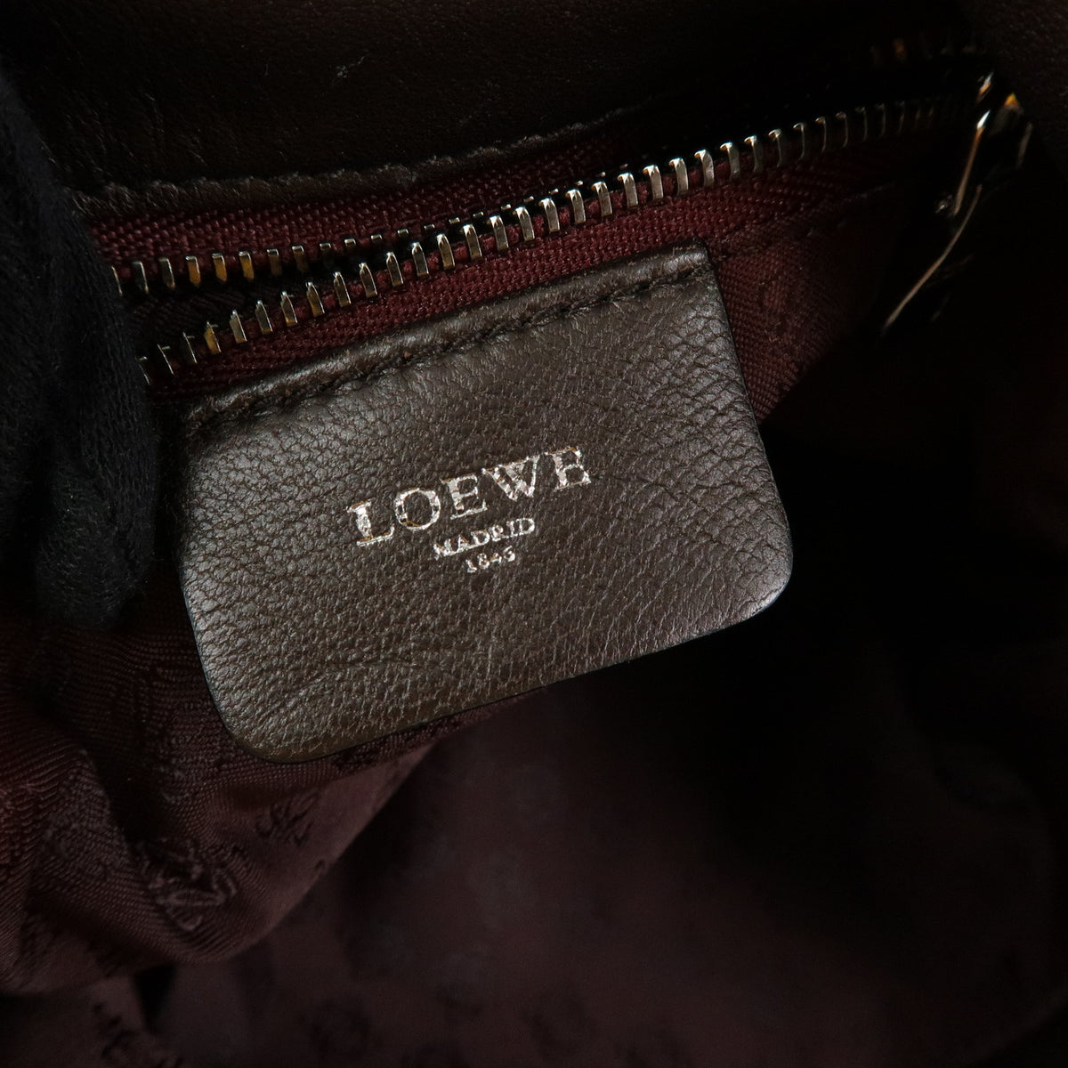 LOEWE Anagram Nappa Leather Shoulder Bag Crossbody Bag Purple