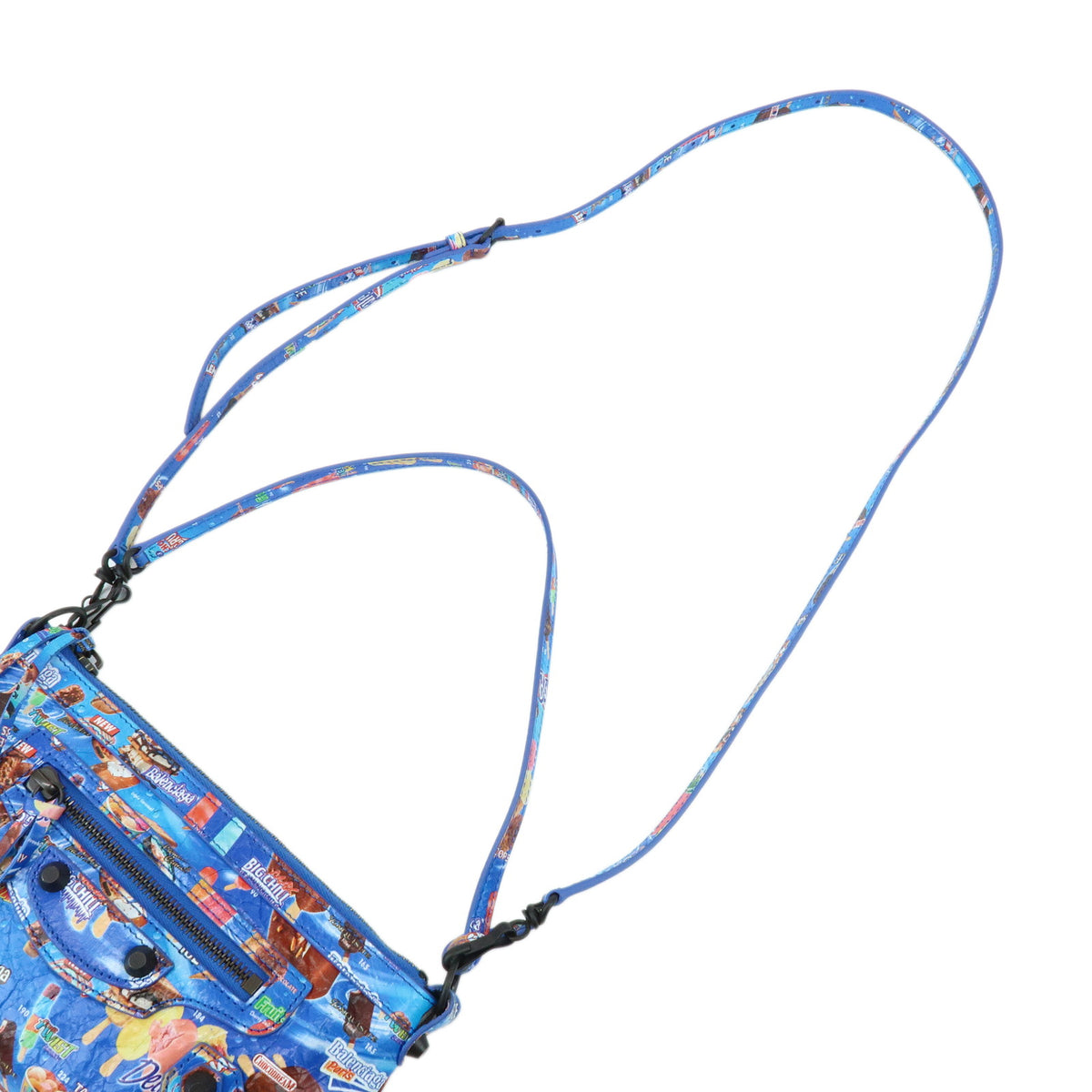 BALENCIAGA Le City Leather Pouch 2way Shoulder Bag Blue 863960