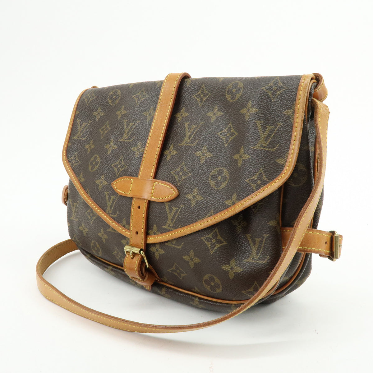 Louis Vuitton Monogram Saumur 30 Canvas Shoulder Bag Brown M42256