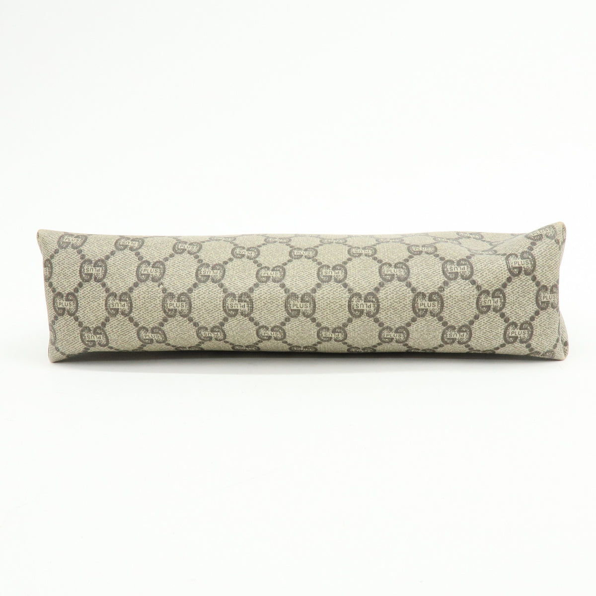 GUCCI Lot of 2 GG Plus Leather Clutch Bag Pouch Brown 39677-3/40272-8