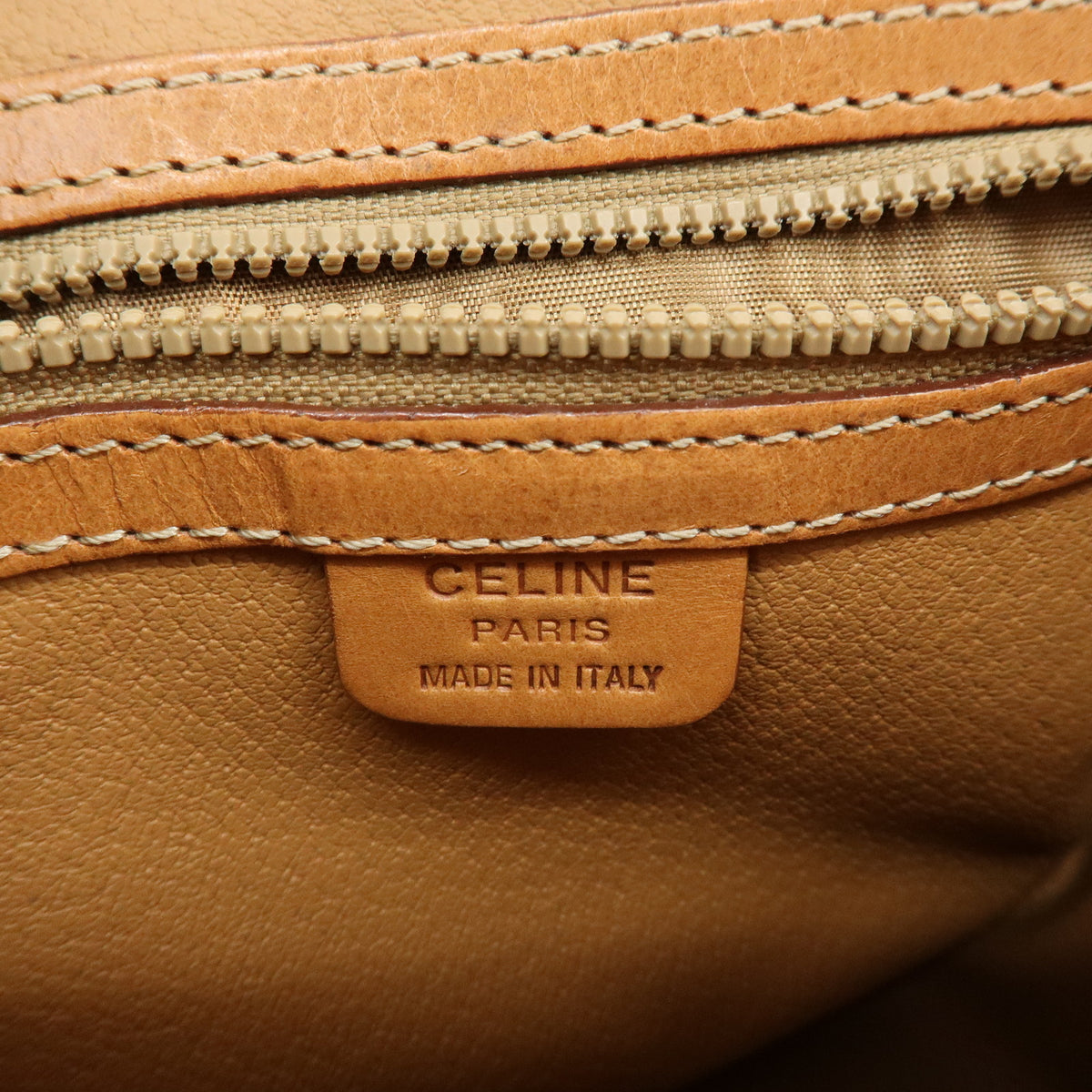 CELINE Macadam PVC Leather Shoulder Bag Crossbody Bag Brown