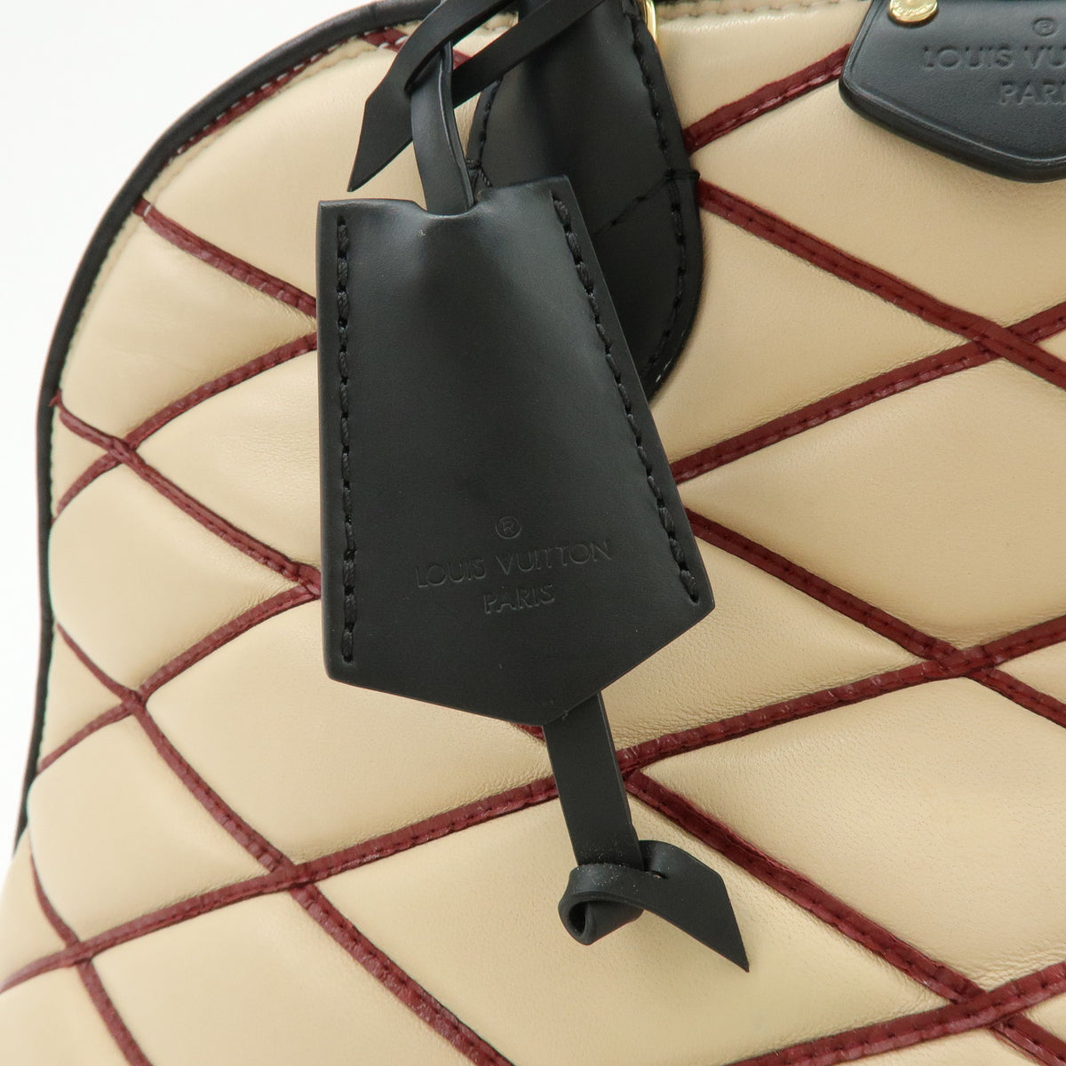 Louis Vuitton Malletage Alma PM 2Way Hand Shoulder Bag Natural M50001