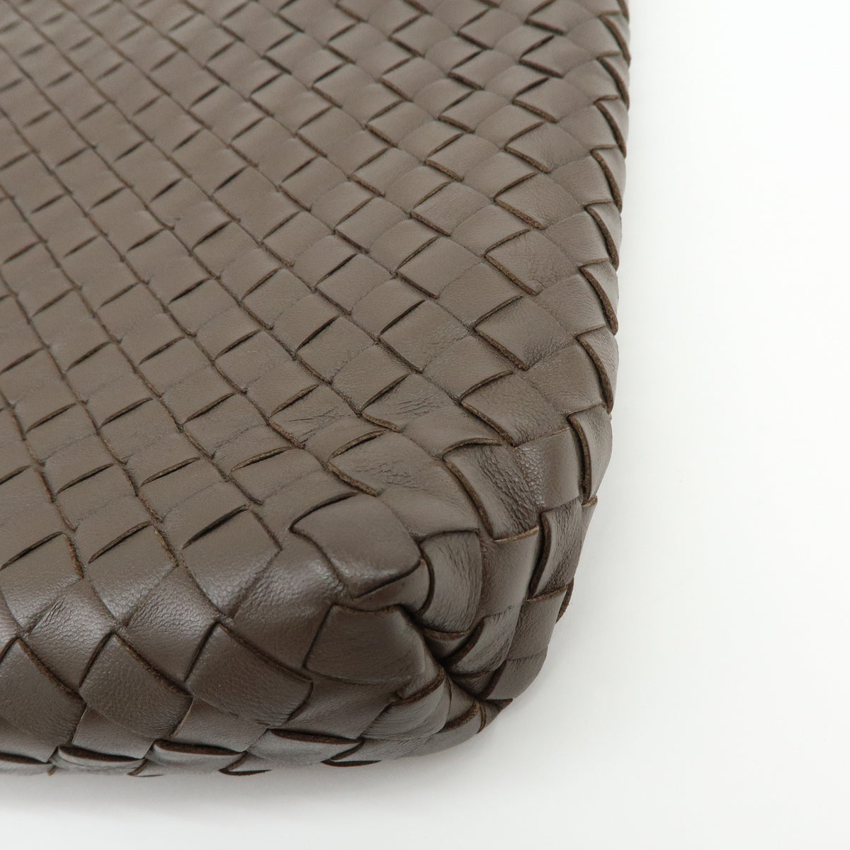 BOTTEGA VENETA Intrecciato Leather Shoulder Crossbody Bag Brown 179330
