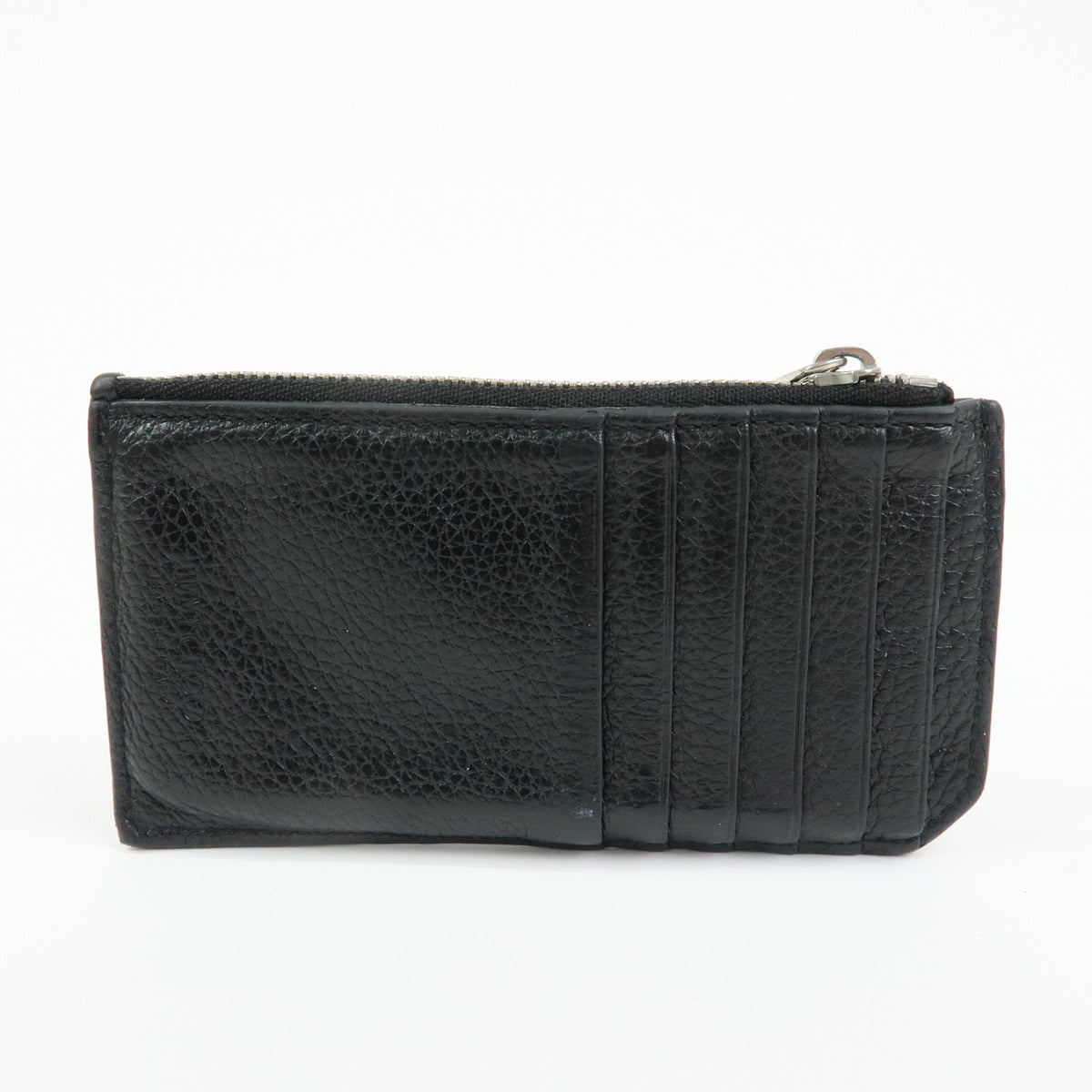 JIMMY CHOO Star Studs Leather Coin Case Card Case Black