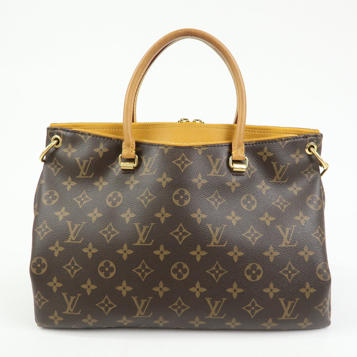 Louis Vuitton Monogram Pallas MM 2Way Bag Hand Bag Saffron M40929