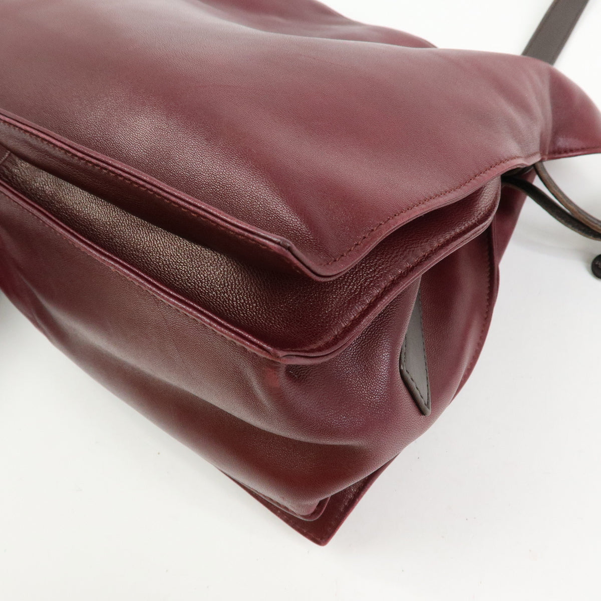 LOEWE Anagram Nappa Leather Shoulder Bag Crossbody Bag Purple