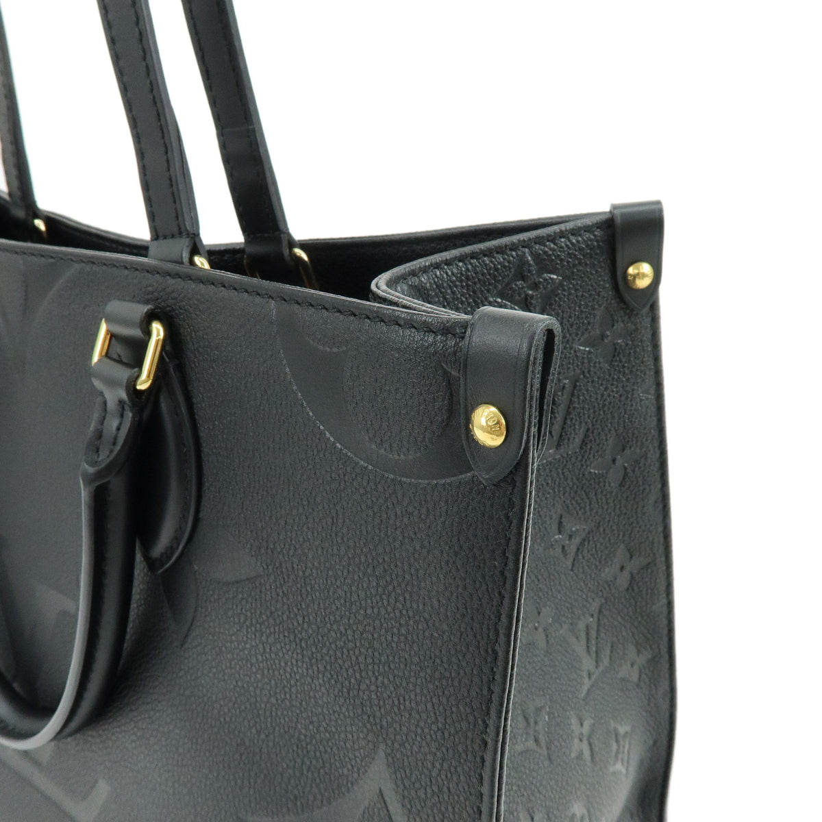 Louis Vuitton Monogram Empreinte On The Go MM Hand Bag Noir M45595
