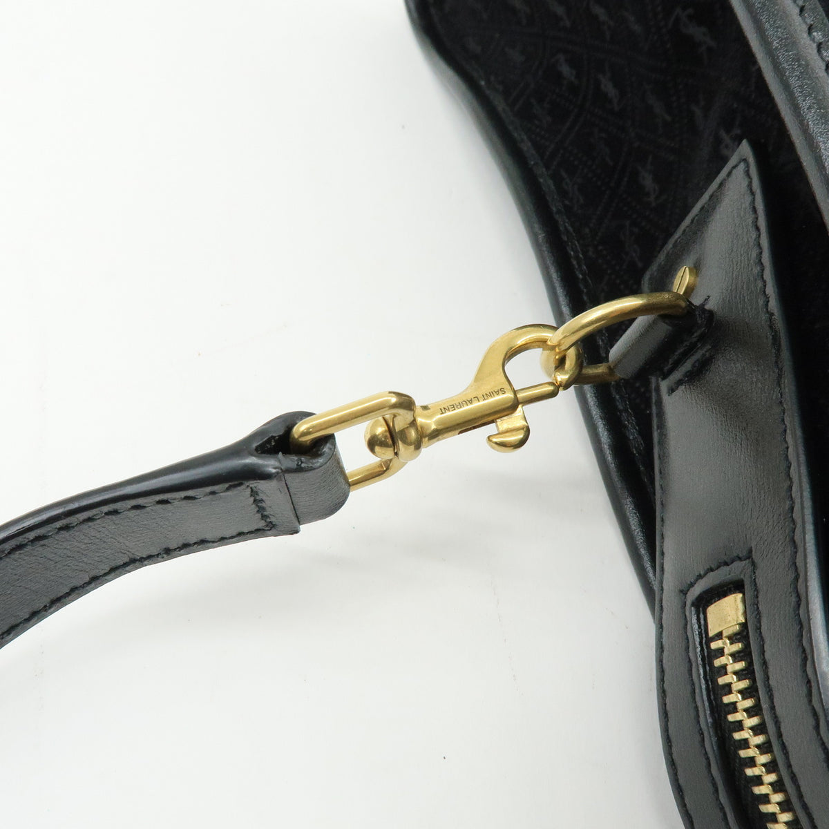 SAINT LAURENT PARIS LE MONOGRAMME Suede Leather 2Way Bag Black 578336