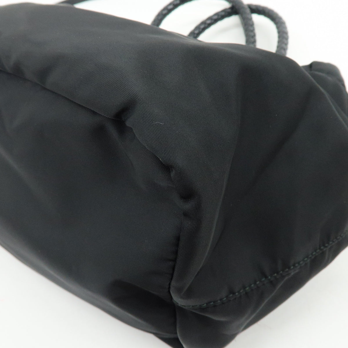 PRADA Nylon Leather 2Way Bag Hand Bag Shoulder Bag Black BN1930