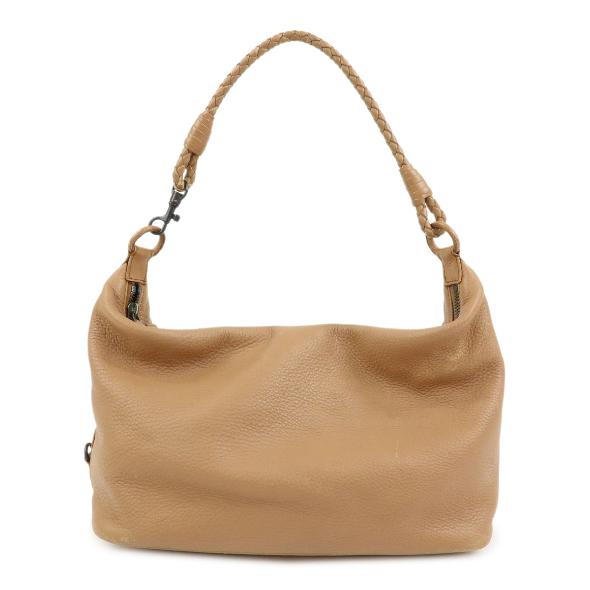 BOTTEGA VENETA Intrecciato Leather Shoulder Bag Hand Bag Brown