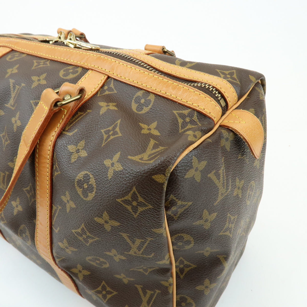 Louis Vuitton Monogram Sac Souple 35 Boston Bag Brown M41626
