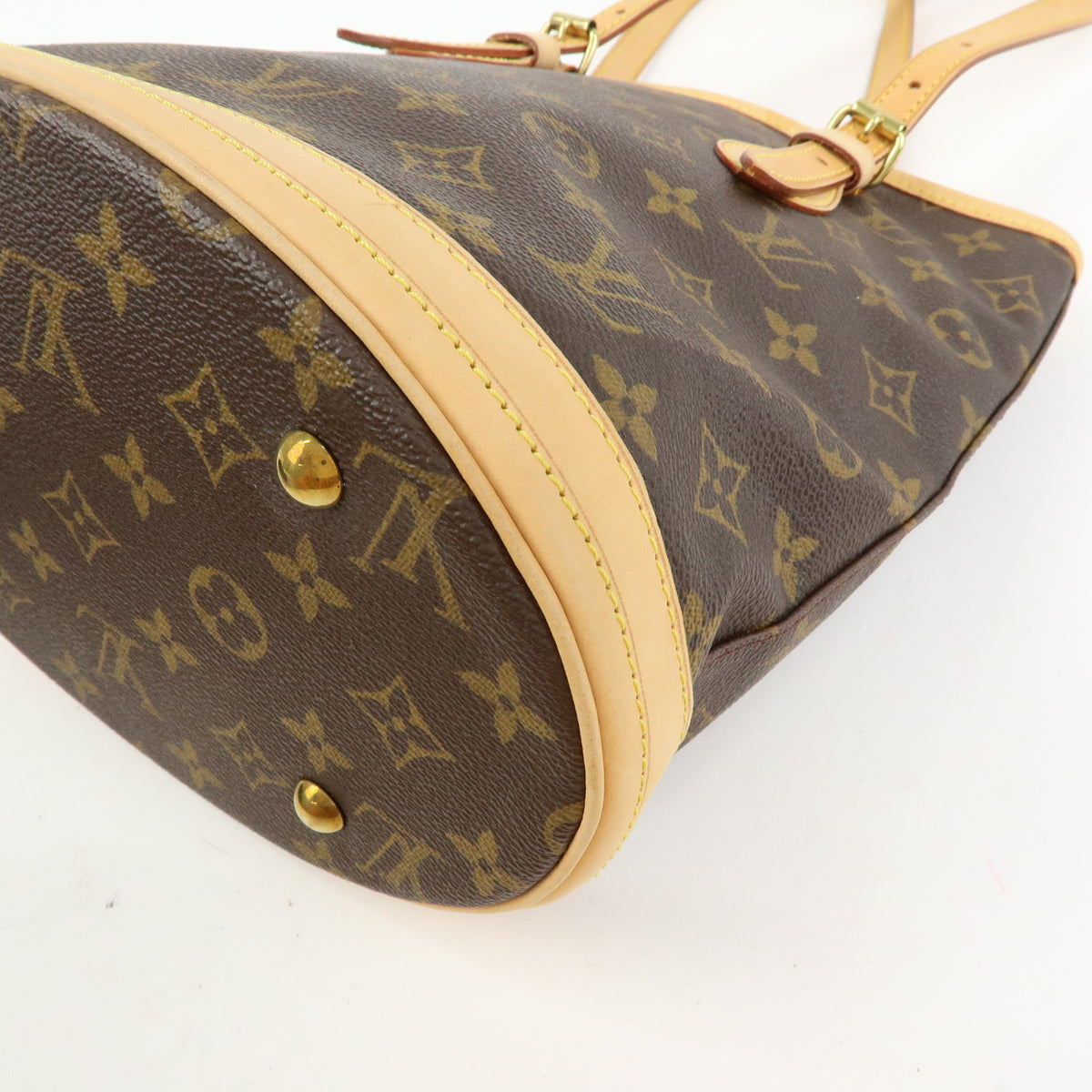 Louis Vuitton Monogram Bucket PM Canvas Hand Bag Brown M42238