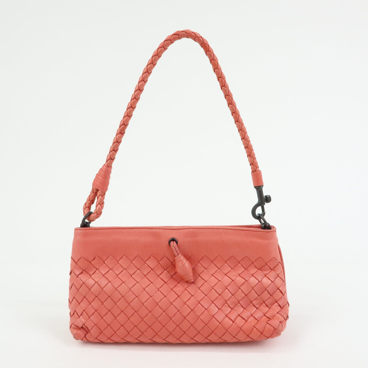 BOTTEGA VENETA Intrecciato Leather Hand Bag Shoulder Bag Pink 120773