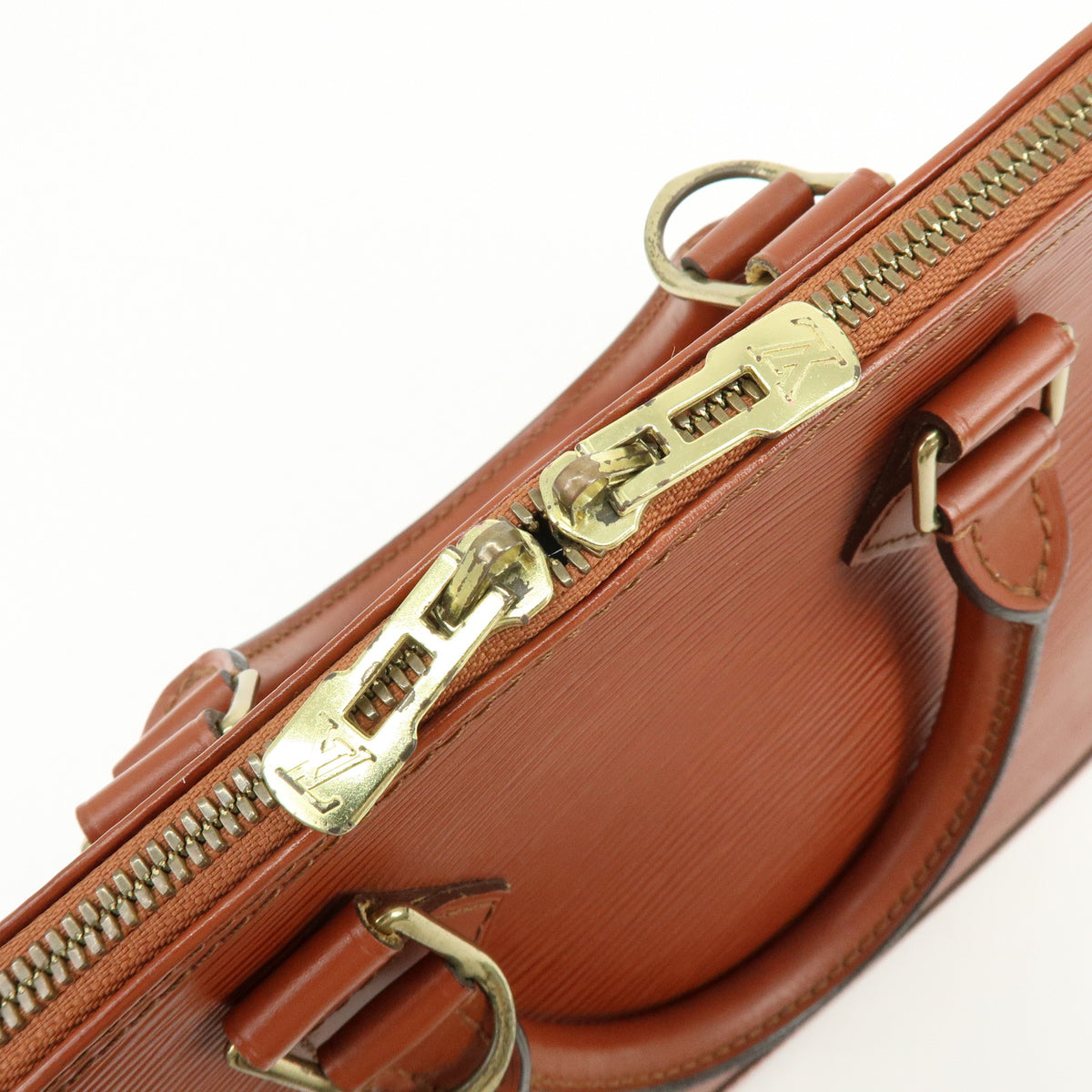 Louis Vuitton Epi Alma PM Leather Hand Bag Kenya Brown M52143